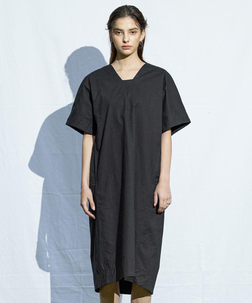 Object Museum Plain Summer Dress Ouoop002-Bk
