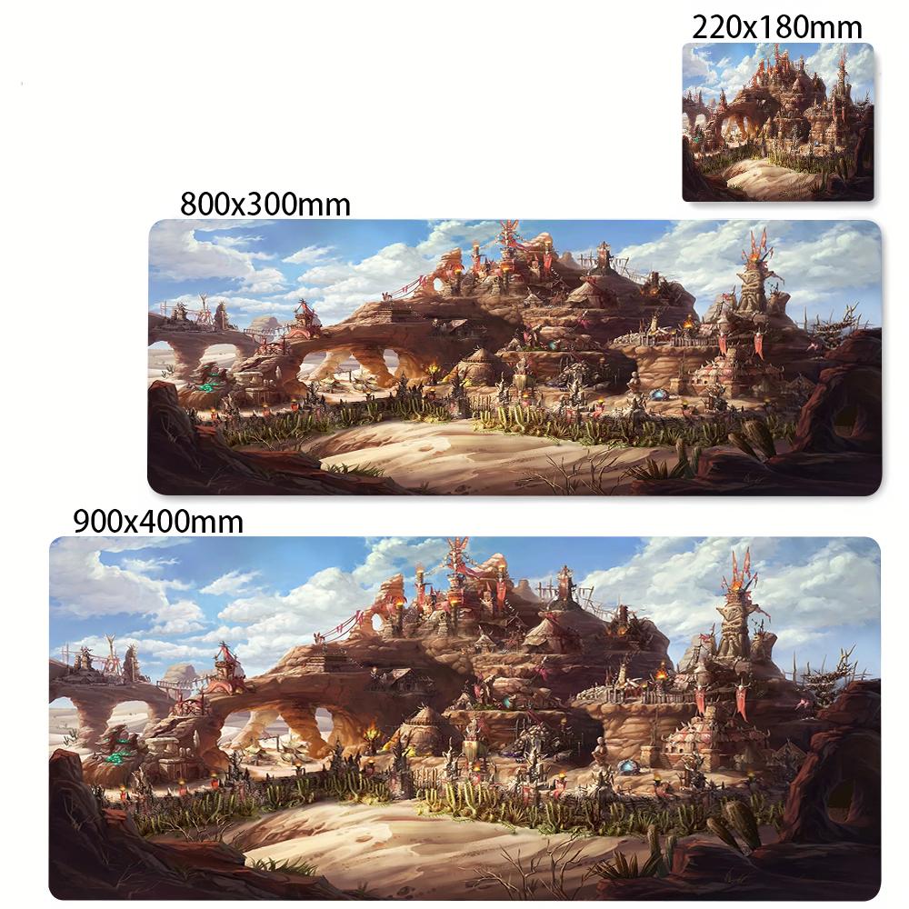Eroi dell'Anime di Might and Magic 3 Mappa HD Mouse Pad Accessori per Laptop 400x900mm Tappetino per Tastiera da Gioco Protezione Scrivania Deskmat Tappetini