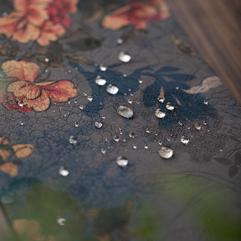 Xiangyunsha Chinese Zen Double-Sided Waterproof Tea Mat - Thickened Tablecloth for Dry Brew