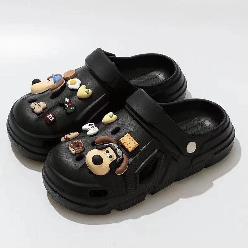 

Мужские новые туфли Hole 2024 года: Удобная, нескользящая обувь на толстой подошве для летнего отдыха на свежем воздухе и пляжа. Size 40-41