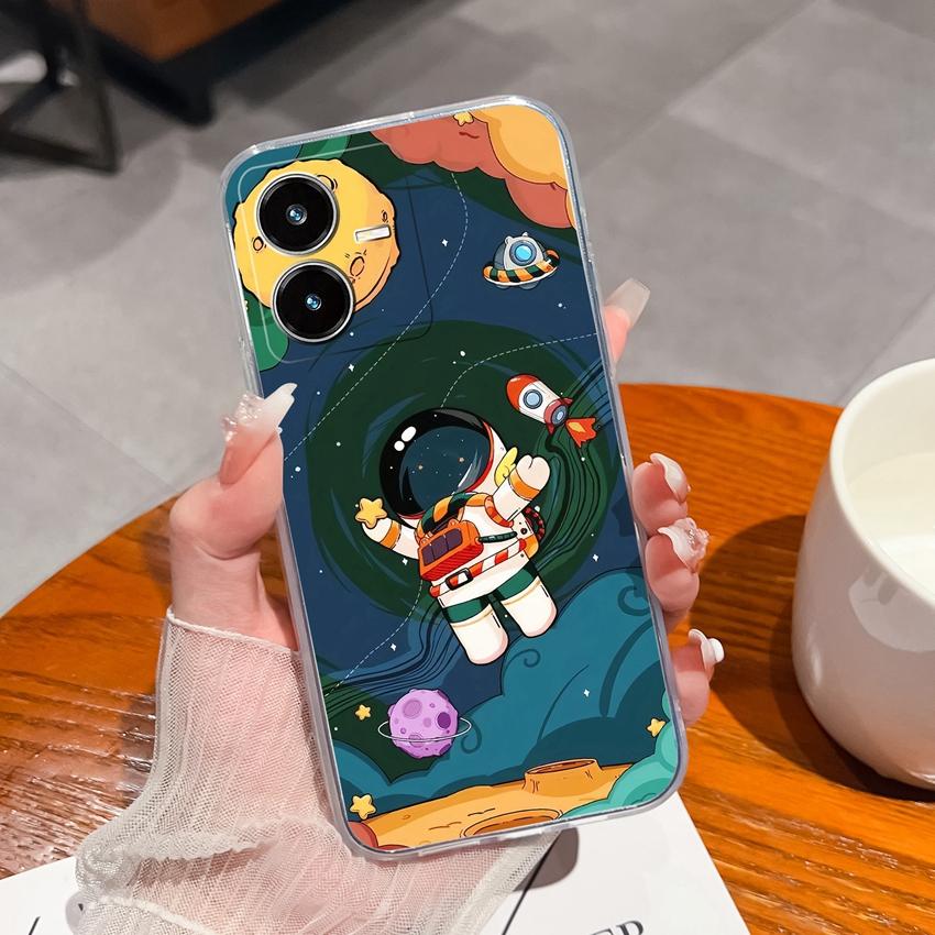 For Vivo Y33 Y22S Y27 Y37 Y35 Y36 Clear Phone Case Warm Hearted Little Girl Patterns Soft Silicone Upgraded Anti Slip Protection For Vivo Bumper Shell