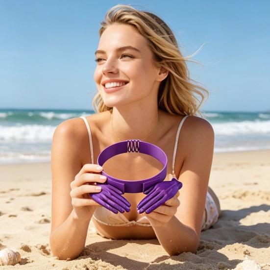 3D Printed Hand Sun Visor Wearable Head Mount Shade Cap Hands-Free Palm-Shaped Sun Hat