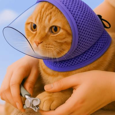 Adjustable Drawstring Anti Biting Mask Mesh Breathable Not Blocking View Cat Mouth Cover Anti Stuffiness Anti Scratch