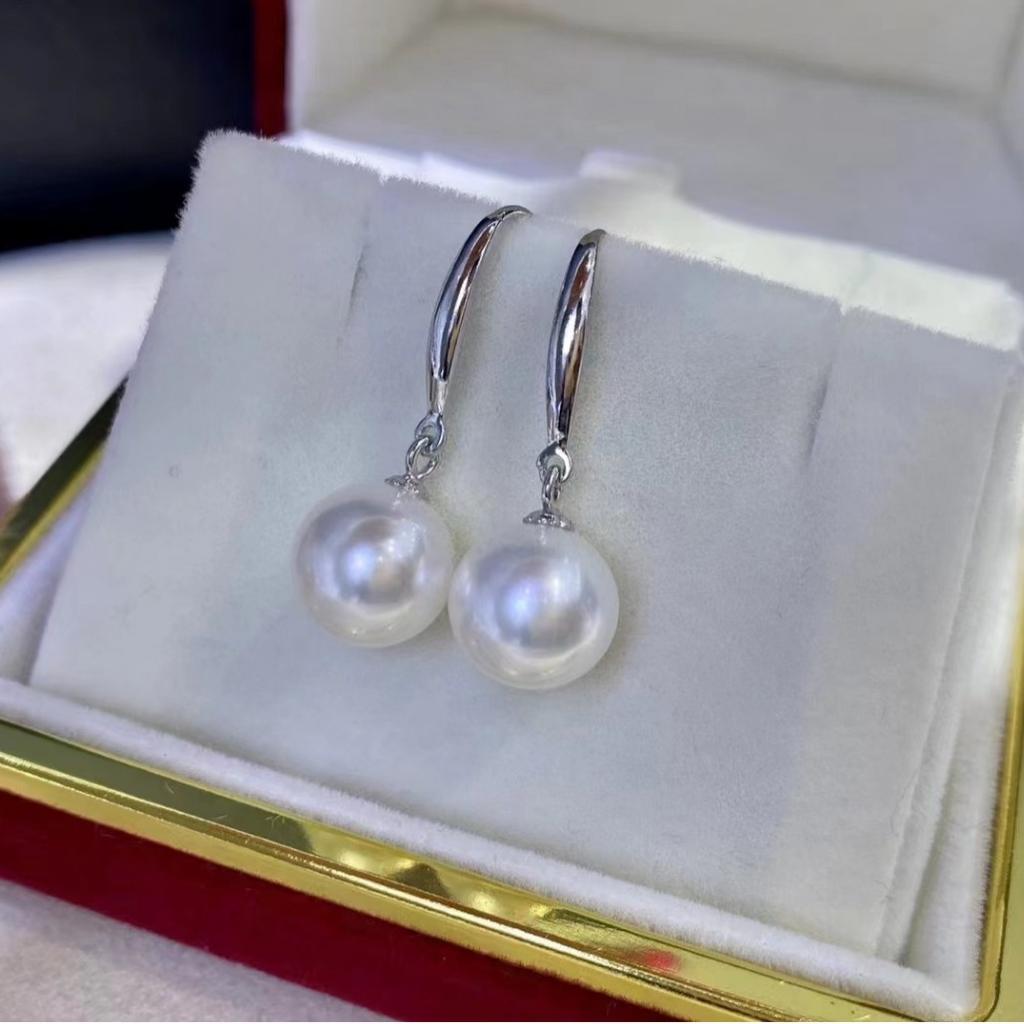 Freshwater Pearl Earrings Classic Versatile Ear Hook Round Edison Pearl Temperament Simple Pearl Earrings