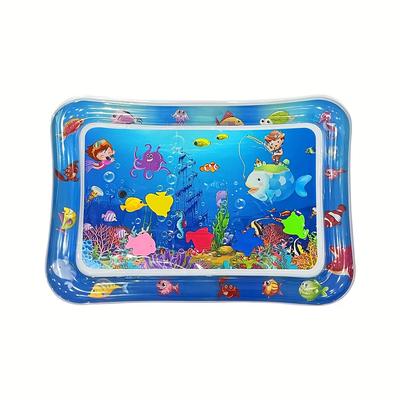 1Pc Inflatable Pvc Baby Playing Water Mat Square Fishing Splash Toddler Pad Early Education Activity Toys Mat Cushion Gift
