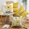 Plant Flower Letter Print Pillow Sofa Cushion Cover Car Waist Protector Bedside Cushion Cover Cartoon Nordic Pillow Cover