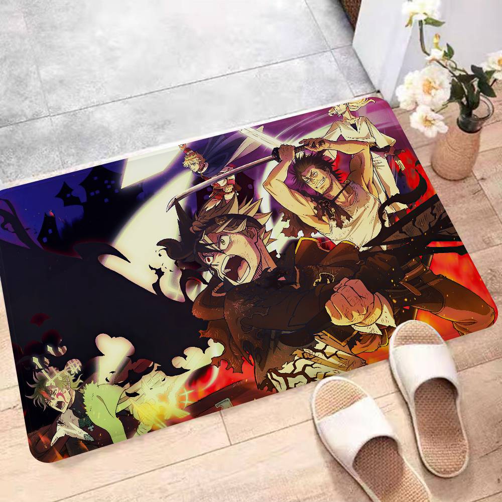 Anime Black Clover Kitchen Mat Kids Room Bedroom Decoration Balcony Anti-Slip Doormat Living Room Alfombra