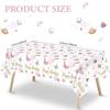 Tiamon 3 Pack Butterfly Happy Birthday Tablecloth Butterfly Party Decorations 108 x 54 Inch Watercolor Plastic Waterproof Table Covers Rectangular