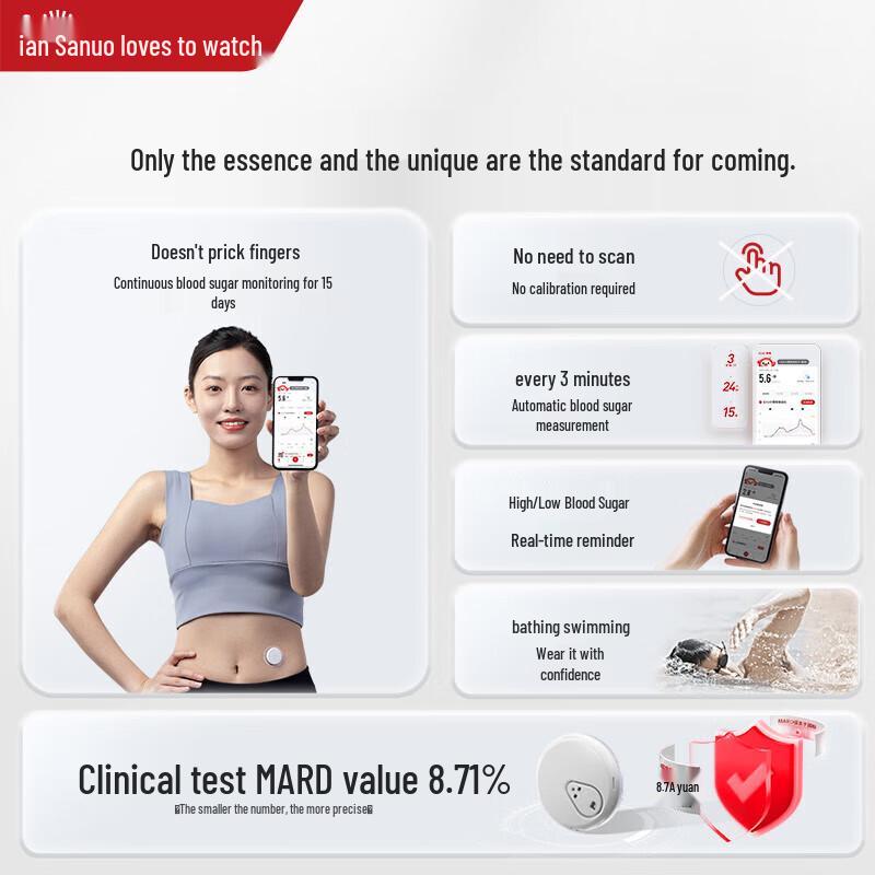 Непрерывный монитор глюкозы Sinocare iCGM-S3