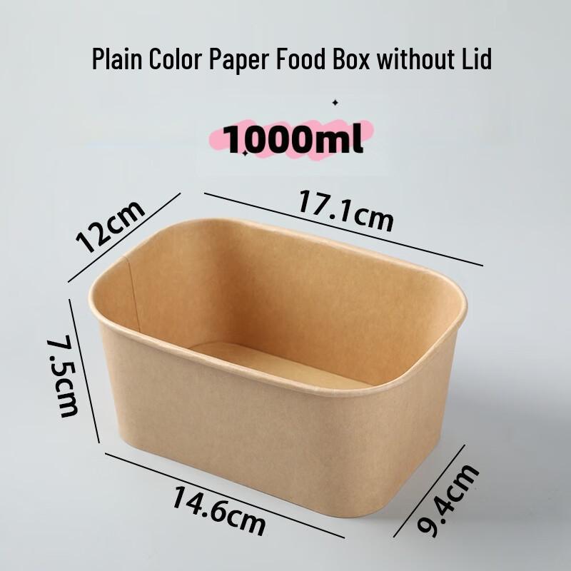 DISHJOY Extra-Thick Kraft Paper Rectangular Food Containers