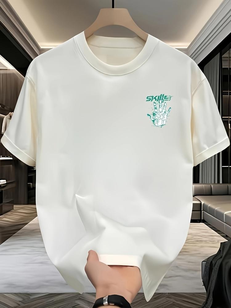 

Casual New Men s T - Shirt - Fashion Breathable 100% Pure Cotton Comfort Top for Effortless Style 4XL