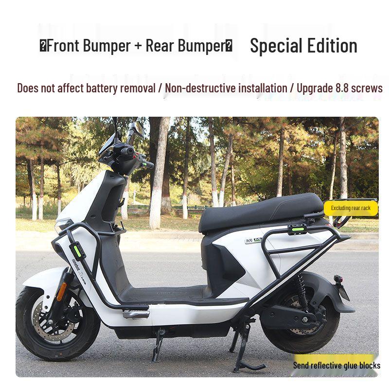 Ninebot Electric Scooter Crash Bars: Anti-fall Thickened Bumper, Backrest, Rear Luggage Rack Cover