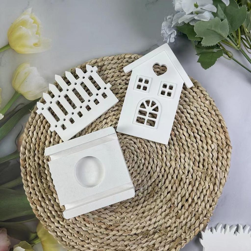 Haus Kerzenständerformen Hausförmige Teelichthalterformen mit Sockel für DIY Kerzenständer Kerzenhalter Heimdekorationen