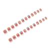 24PCS Blush Smudging Square Press On Nails Charming Comfortable To Wear Manicure Nails for Stage Performance Wear