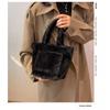 New Plush Bag Fashionable Portable Fluffy All-match Light Large-capacity Tote