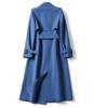 2024 Slim Classic Over-the-Knee Trench Coat for Women - Mid-Length Korean Style, Loose Fit, Petite Trendy Overcoat