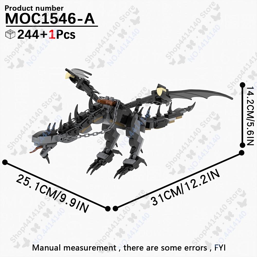 MOOXI King Of Ring Movie Eye Of Sauron Dragon Brickheadzed Figure Model Building Block Set MOC Brick Kit DIY Toys For Kids Gifts