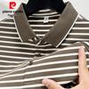 Pierre Cardin Men's Striped Silk Blend Polo Shirt
