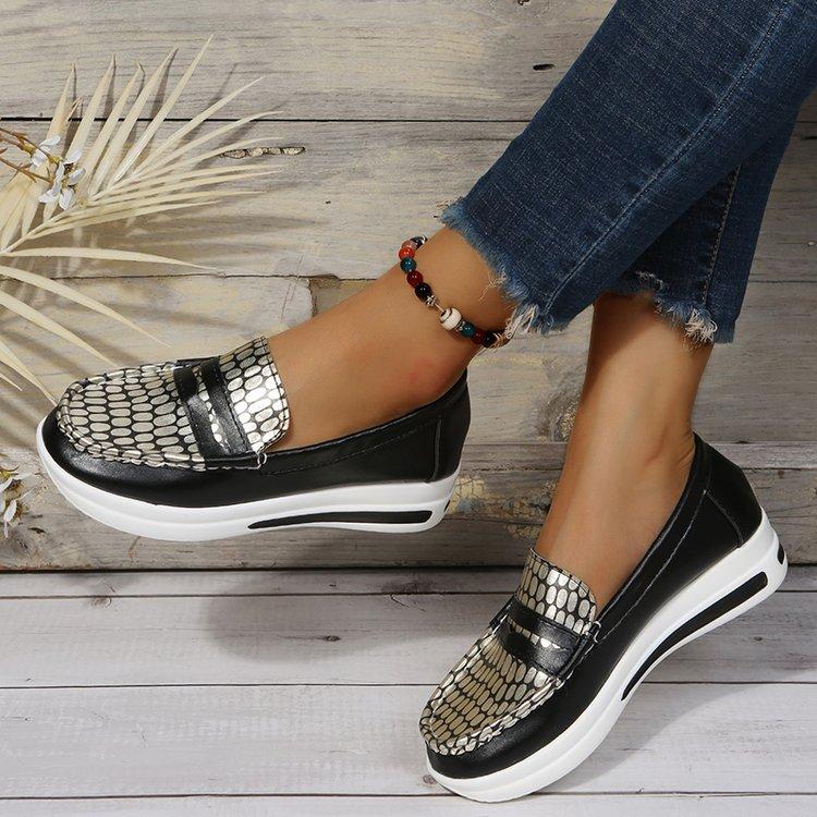 Fashion Luxury Designer Women Fashion Loafers Breathable Slip-On Vulcanized Shoes Casual Wedge Heel Lightweight Woman Sneakers