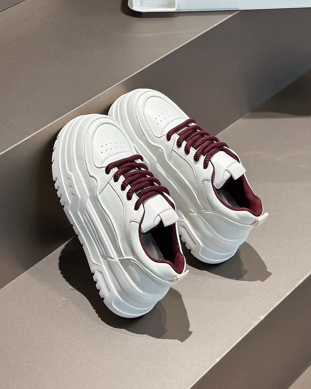 

Foam platform white shoes women s autumn new trend sports board shoes casual single shoes versatile height-increasing women s shoes 40