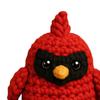 Yousheng Crochet Red Bird Emotional Support Ornament with Inspirational Card Pocket-Sized Hug Companion Positive Bird Gift for Women Loved Ones