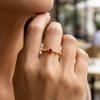Romantic Red Heart Brass Inlaid CZ Zircon Finger Rings For Women Men Minimalist Heart Wedding Bridal Finger Ring Dating Zircon
