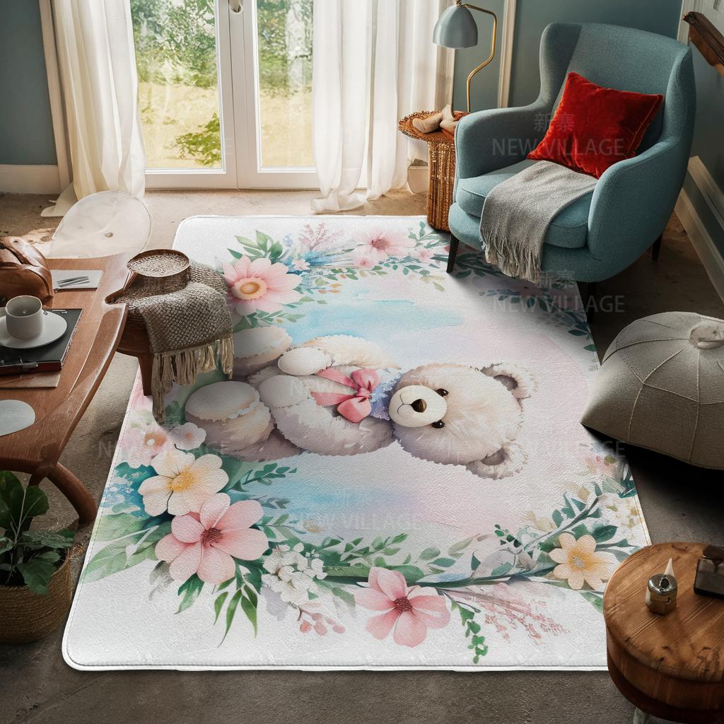 House Entrance Carpet Home Door Mat Living Room Bath Foot Bathroom Non-slip Water Absorption Rugs Bath Merry Christmas Winter