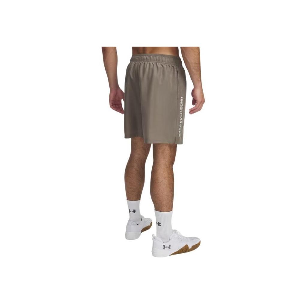Under Armour Tech Woven Series Wordmark Comfortable Fashion Versatile Five-Point Sports Shorts Men shorts Gray Brown 1383356-201