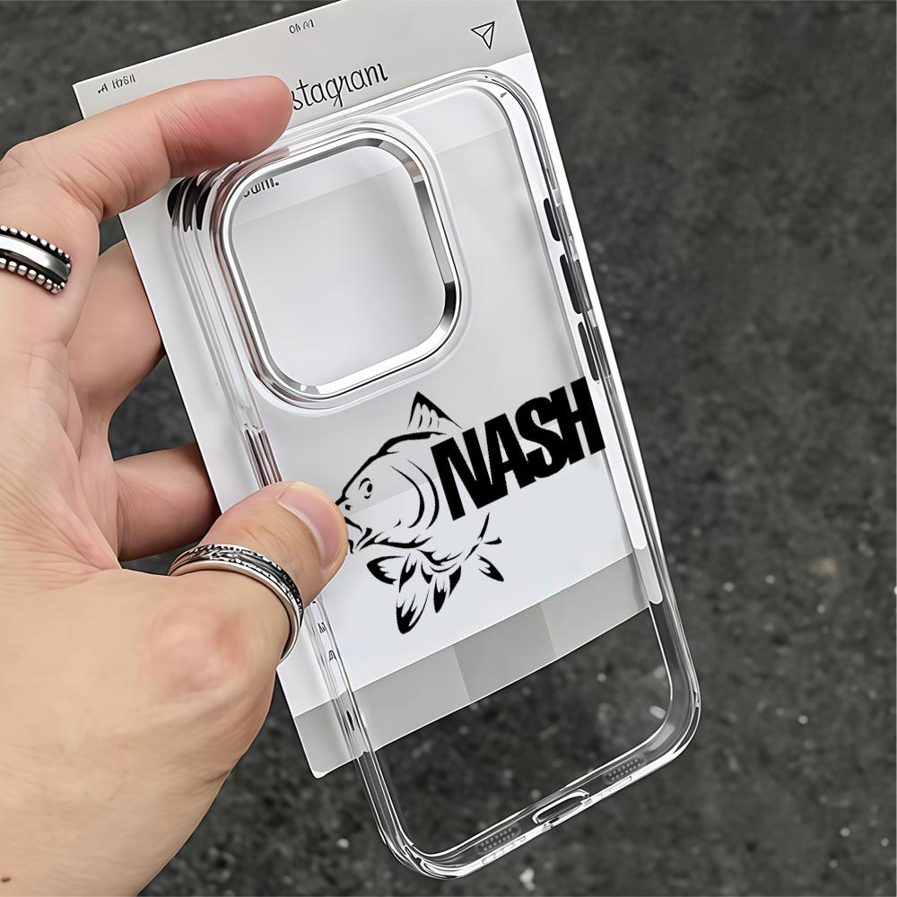 Phone Case N-Nash Fishing Art For IPhone 17 Air 16 E 15 14 13 12 11 Pro Max Case 15 Plus Transparent Soft Clear TPU Cover Funda iphone 16 ProMax