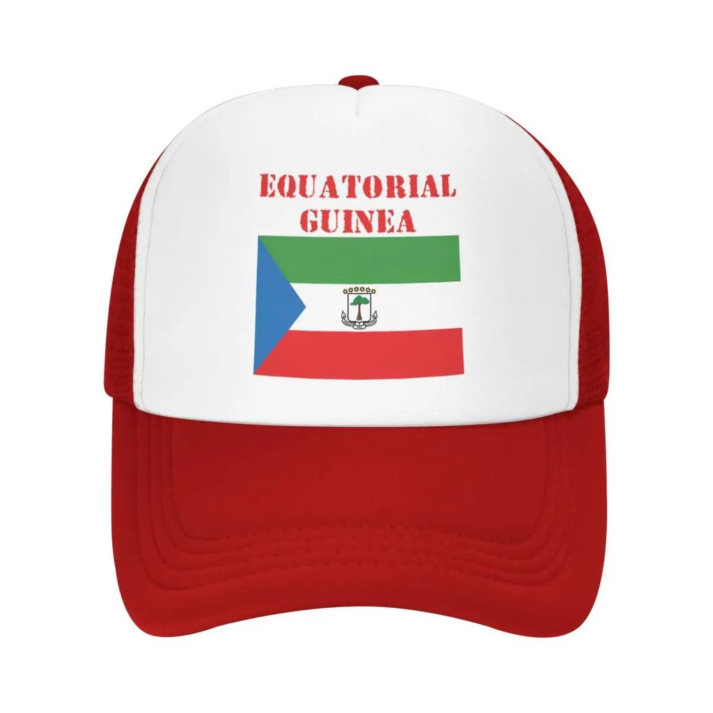 Custom Equatorial Guinea Flag Baseball Cap Unisex Women Personalized Breathable Trucker Hat Streetwear Snapback Dad Hats