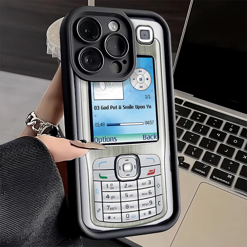 Phone Case for iPhone 17 Air 16E 15 16 Pro Max Funny Retro Callphone Cover 14 Plus 13 12 Mini Soft Shell Silicone Fundas