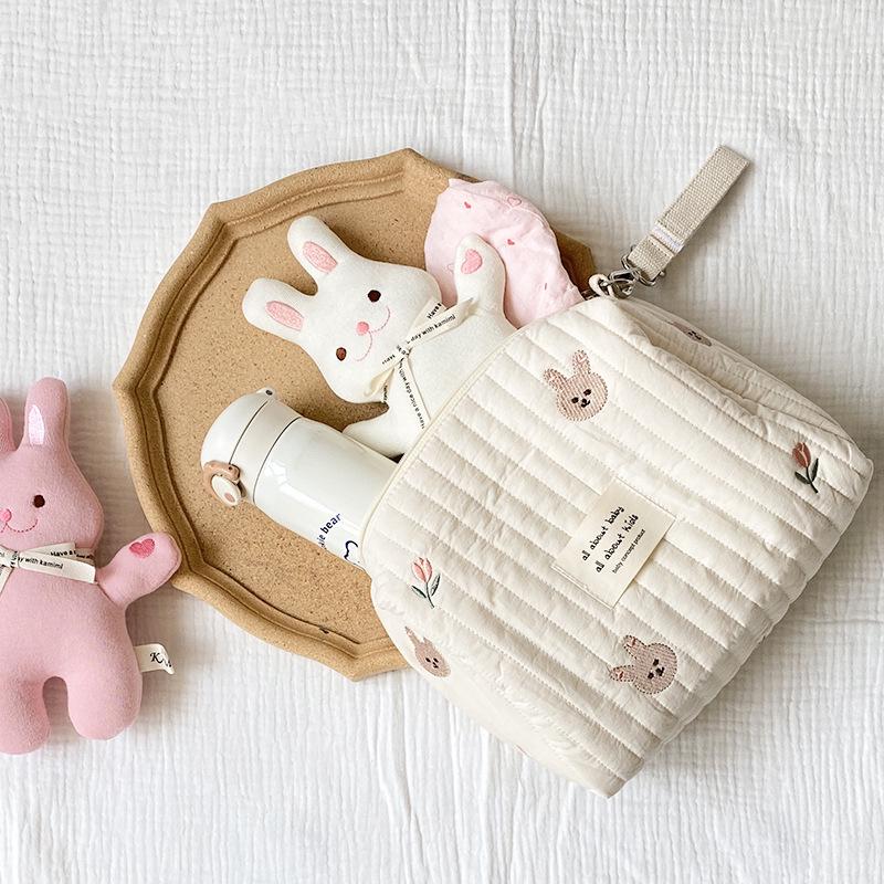 Yeyu Quilted Embroidery Stroller Bag - Diaper & Mommy Bag
