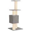 Cat Tree with Sisal Scratching Posts Light Grey 137 Cm