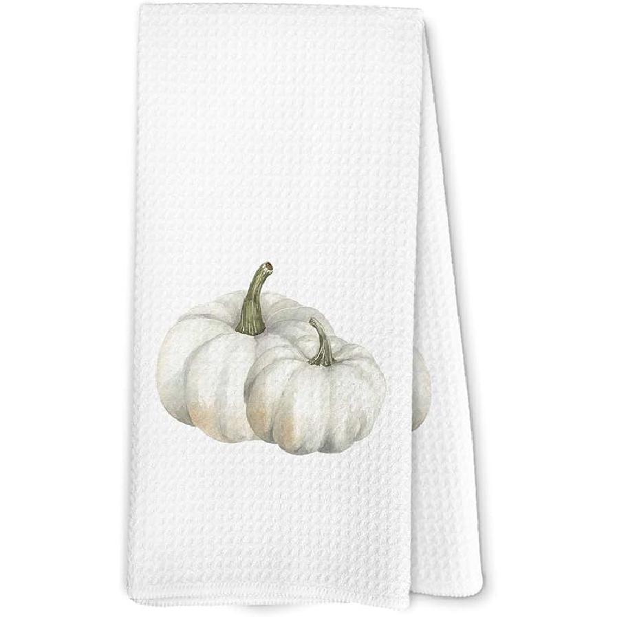 Disco Pumpkin Fall Kitchen Towels, Orange Coquette Bow Pumpkin Dish Towel for Kitchen, Trendy Fall Decor, Thanksgiving Autumn Trendy Halloween Hand