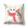 Polyester Pillowcase Cartoon Printed Animal Peach Leather Velvet Pillowcase Waist Cover Car Waist Cushion Cover