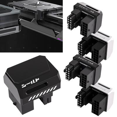 12VHPWR 180 Degree Angled Adapter Pcie 5.0 Power Adapter GPU Male To Female Connector for 12+4pin RTX 3090Ti 4070Ti 4080 4090