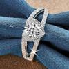 1Pc 925 Sterling Silver Plated Heart Zirconia Ring for Women Engagement Ring, Hypoallergenic, for Daily & Wedding Occasions