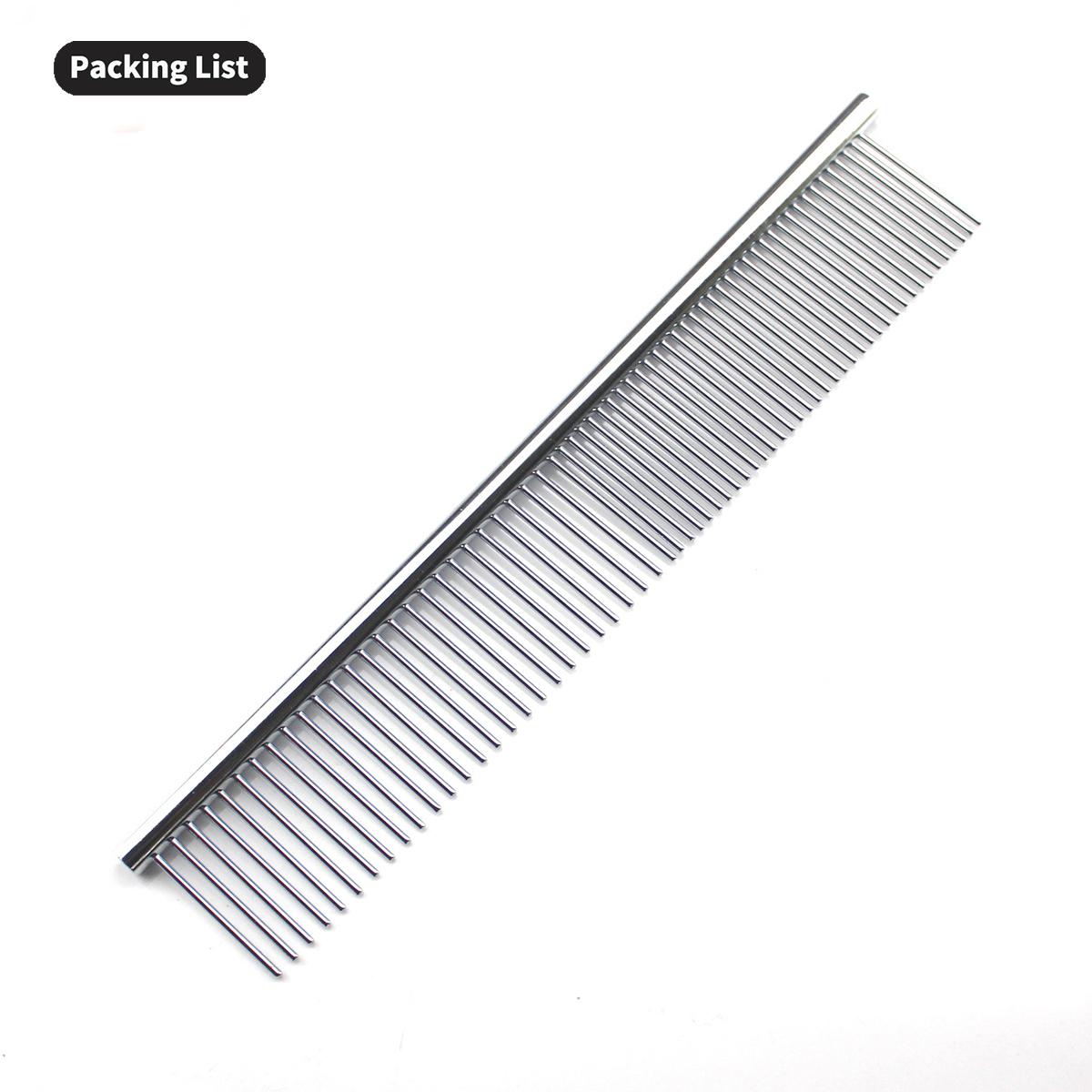 

Расческа для удаления шерсти домашних животных с закругленными зубцами и нескользящей ручкой предотвращает образование колтунов и колтунов на длинно- и короткошерстных домашних животных серебряный