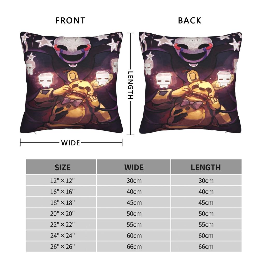 Pillow Cover Fnafs Horror Game Kawaii Pillow Case For Living Room Sofa Pillowcases