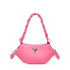 Large Capacity Shoulder Bag for Women Fashion Solid PU Bag Delicate Handle