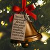 Bible Verses Scripture Christmas Bell Ornament Metal Golden Bell Christmas Tree Decoration Inspirational Bible Verse Bell Religious Ornament