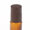 5ml 10ml Bursztynowe Przezroczyste Szklane Butelki Roll-on Plastikowa Nakrętka Imitująca Drewno Próbne Buteleczki z Kulka do Olejków Eterycznych Perfum