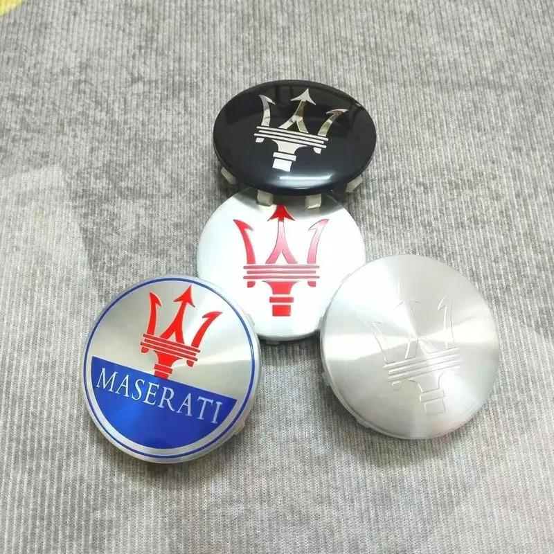60mm 4pc Car Wheel Center Caps for Maserati Granturismo Levante Ghibli Grancabrio Quattroporte GTS Q4 Coupe Hub Cover Decoration
