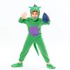 Kids Dinosaur Costume Set Fleece Long Sleeve Hooded Dinosaur Jumpsuit Egg Foot Covers Cosplay Costume For Halloween