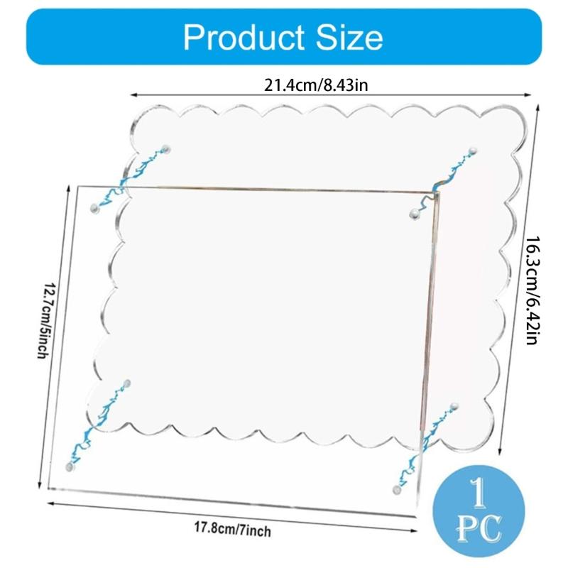 Akrylowa Przezroczysta Karbowana Ramka na Zdjęcia Przezroczysty Magnetyczny Uchwyt na Zdjęcia do Ekspozycji na Blacie Dekoracja Pokoju Dziecięcego