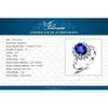 JewelryPalace Prinzessin Diana Kreierter Blauer Saphir 925 Silber Verlobungsring Rubin Natürlicher Amethyst Citrin Blauer Topas