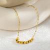 18K Gold Plated Stainless Steel Cube Pendant Necklace for Women Polished Geometric Hypoallergenic Durable Jewelry Gift