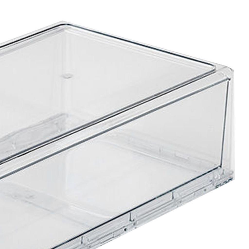 Acrylic Desk Organizer Drawer Large Capacity Rectangular Shaped Transparent Desktop Storage Box for