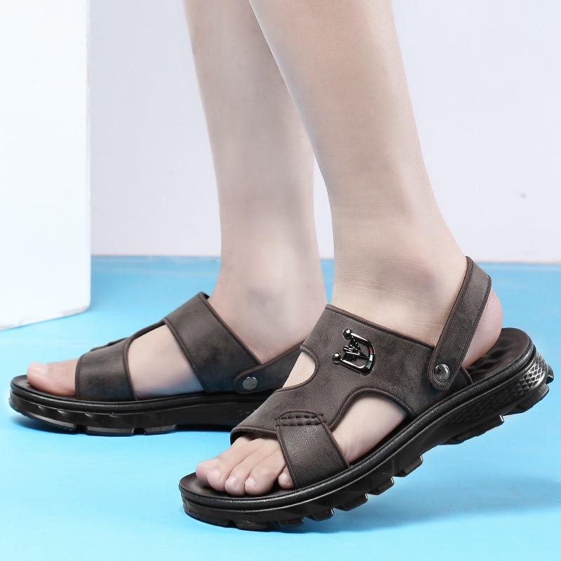 Sandals Men's New Driving Cool Slippers Men's Sandals Soft-soled Breathable Beach Shoes Men
