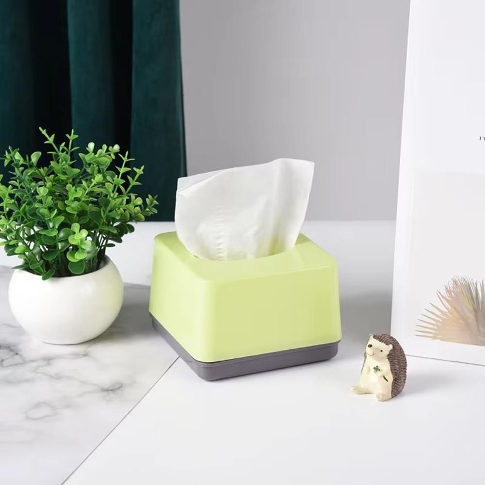 Square Tissue Box Solid Color Paper Towel Box Simplicity Design Napkin Holder  Home Use